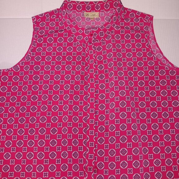 DG2 by DIANE GILMAN SLEEVELESS RUFFLED TRIM TOP - Picture 7 of 15